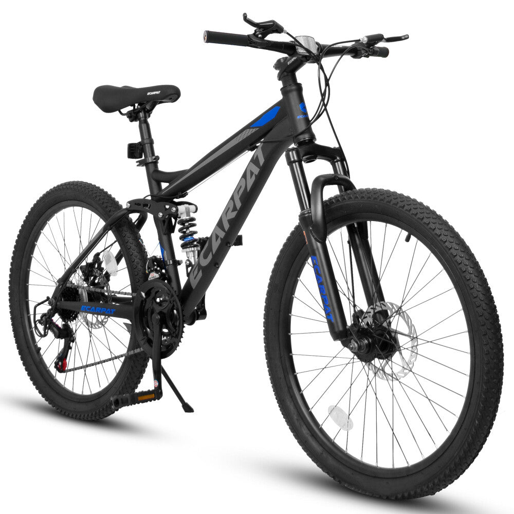 Mountain Bike 24/26/27.5 Inch Full Suspension 21-Speed Dual Disc Brake Men Women