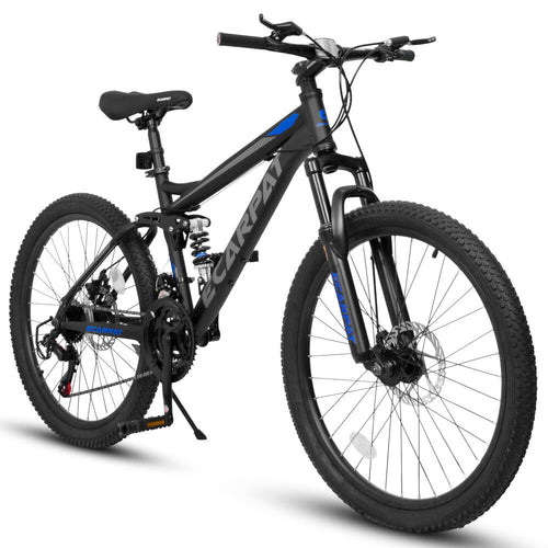 Mountain Bike 24/26/27.5 Inch Full Suspension 21-Speed Dual Disc Brake Men Women