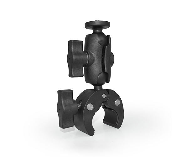 Heavy-Duty Handlebar Camera Mount Clamp for Action Cameras Bicycle & Motorcycle Clip-On Holder with 360° Rotation